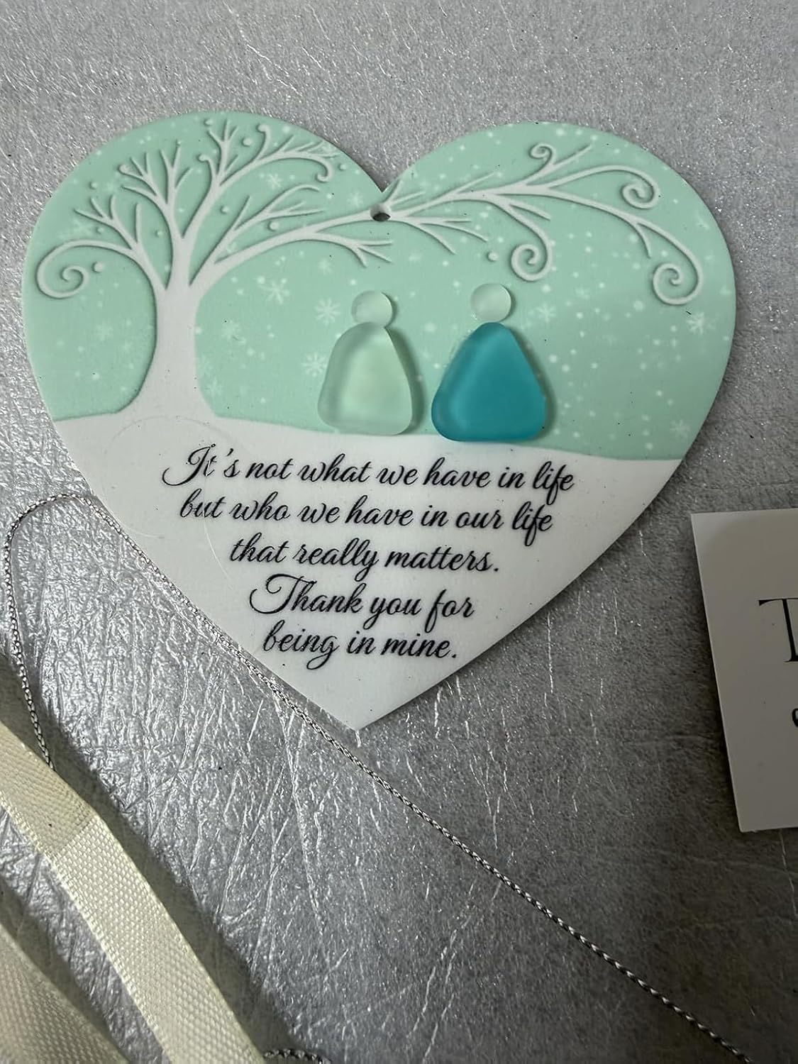 Real Sea Glass Friendship Ornament, for Women Birthday