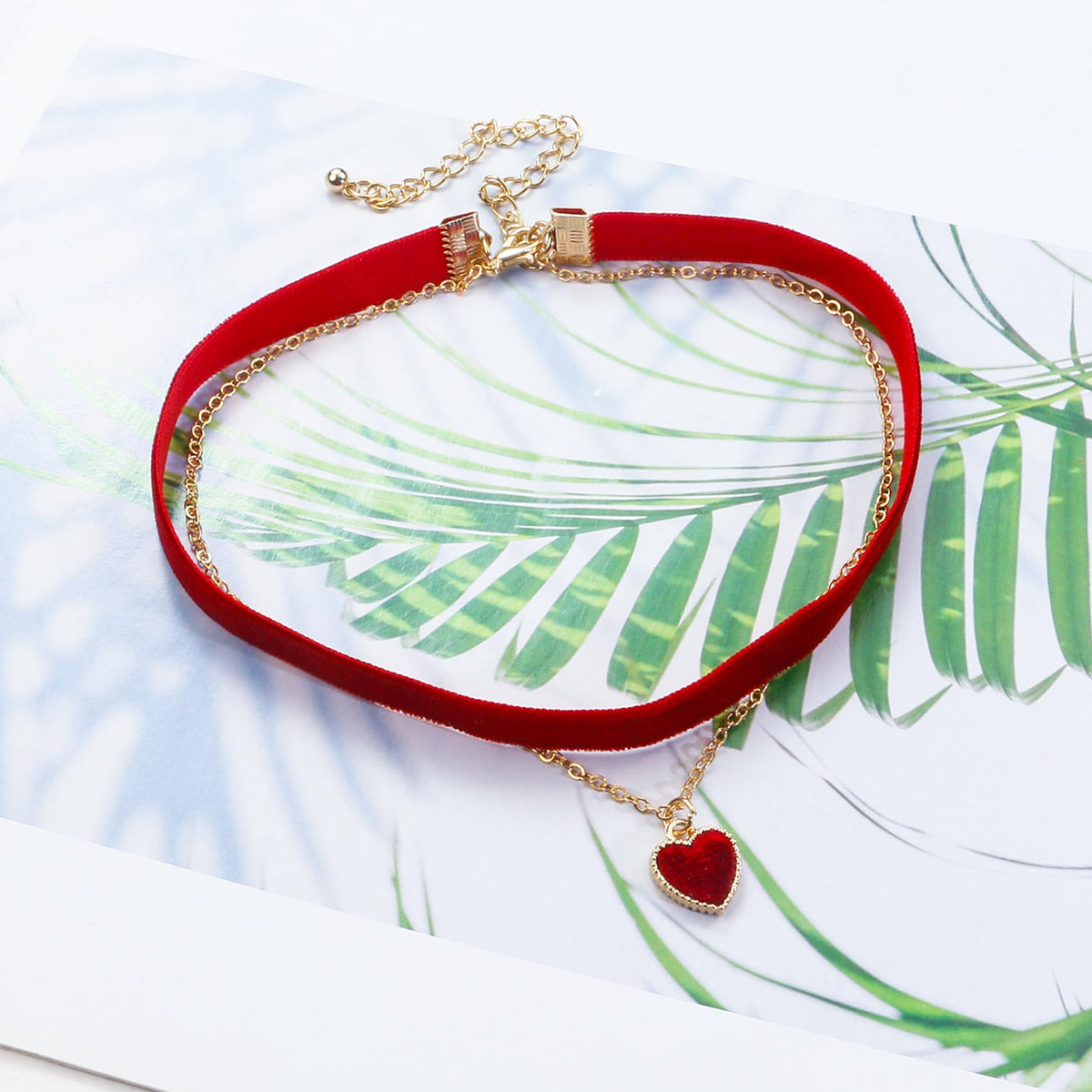 Halloween Heart Necklace for Women Vampire Raven Choker Necklace