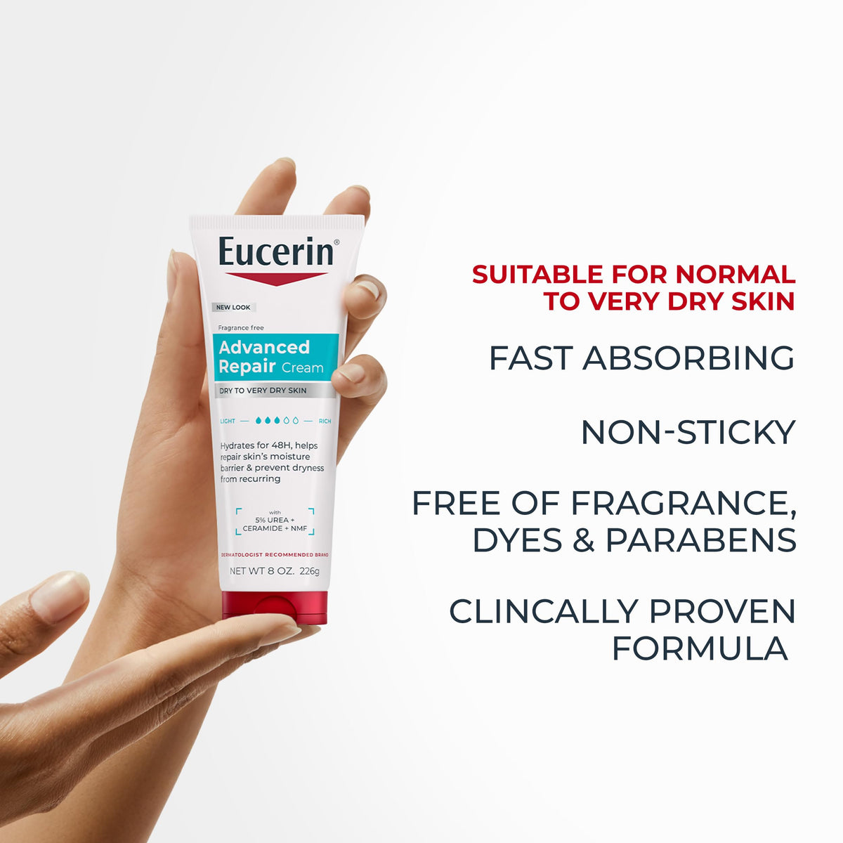 Eucerin Advanced Repair Lotion, Urea Enriched, 16.9 FL OZ