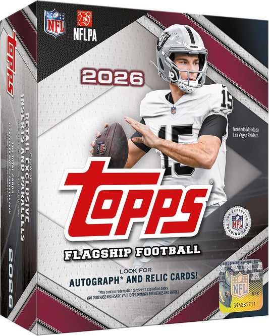 2026 Topps NFL Flagship Football - Factory Sealed - Mega Box