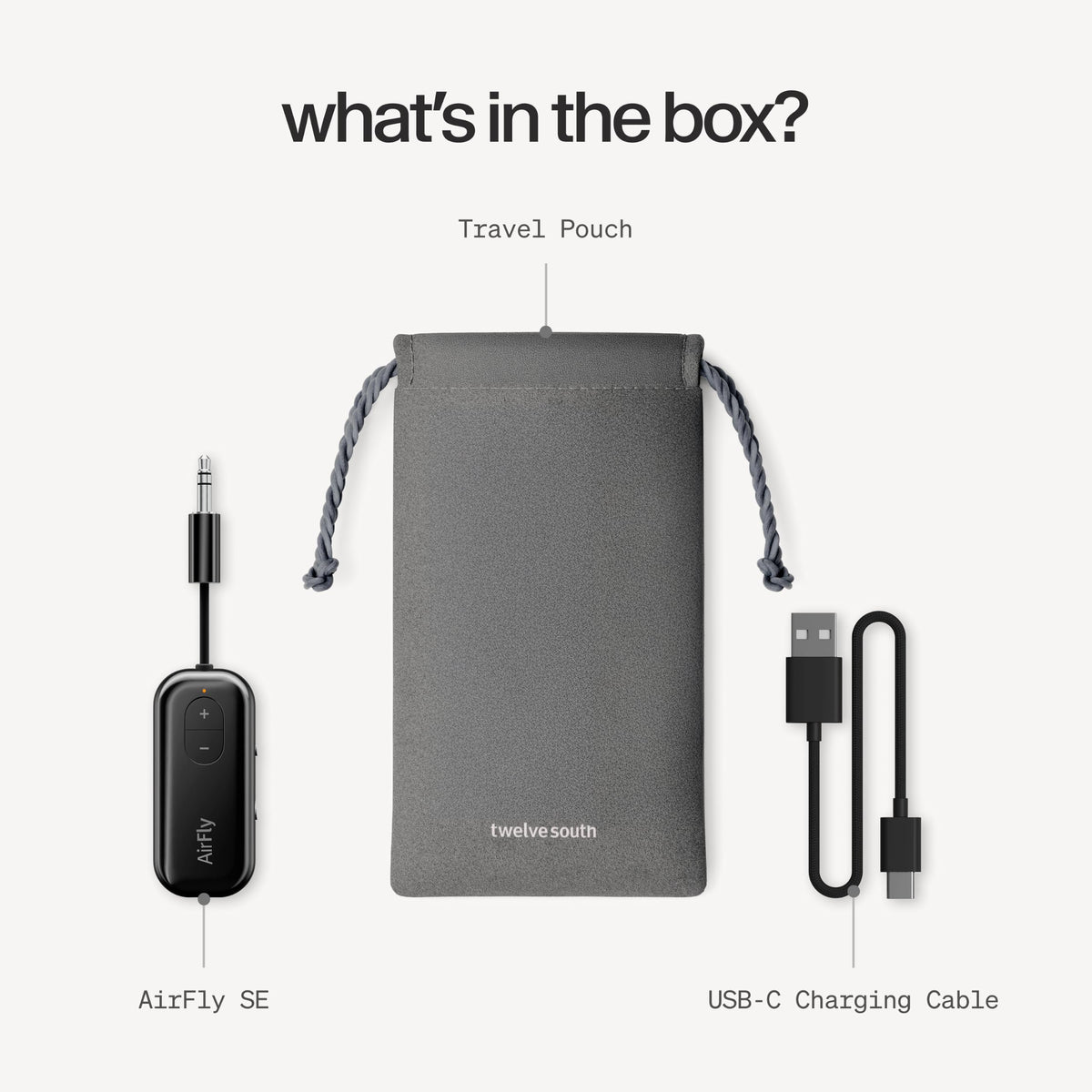 Twelve South AirFly SE, Bluetooth Wireless Audio Transmitter Adapter, White