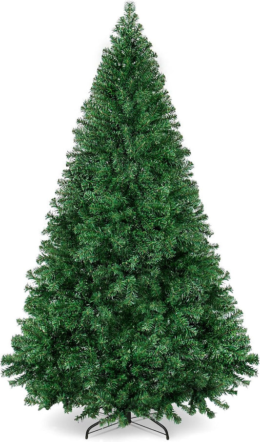 Best Choice Products Artificial Christmas Tree, 6ft Premium Unlit Hinged Design, Dense Branches Realistic Holiday Décor w/Easy Assembly, Base