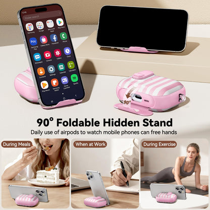for AirPods Pro 2nd/1st Case (2023-2019)-Purple Bell Flower