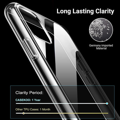 CASEKOO for iPhone Air Case, Crystal Clear, Patented Anti-Yellowing, Slim
