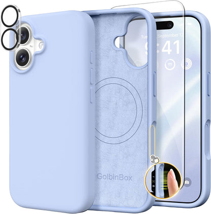 GolbinBox Magnetic for iPhone 13/14 Case, Silicone Cover, Blackcurrant