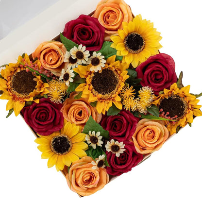 Fall Artificial Flowers DIY Bouquet Combo Faux Rose for Home Decor