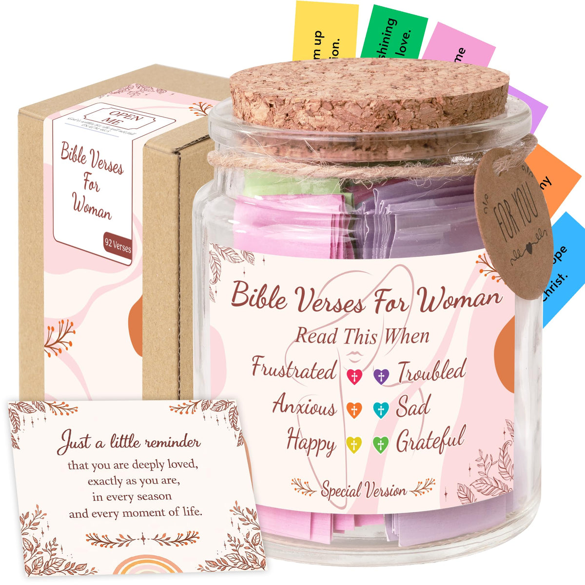 Read This When Bible Verses Jar – Birthday Gifts for Women, Christian Gifts, Christmas Gift for Women, Gift for Mom from Daughter