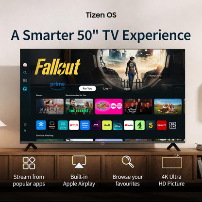 HYE 43" LED Smart TV - 4K Ultra HD, Samsung Tizen OS & Gaming Hub, Black