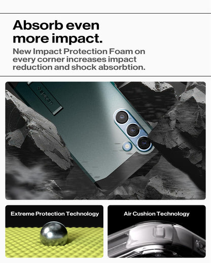 Spigen for Galaxy S26 Case, Tough Armor MagFit [Kickstand] [Compatible with MagSafe] [Military-Grade Protection] - Black