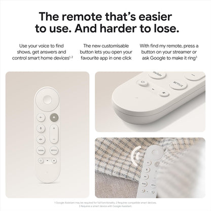 Google TV Streamer (4K) - Fast Streaming Entertainment With Voice Search Remote - Watch Movies, Shows, Live TV and Netflix in 4K HDR - Smart Home Control - 32 GB Storage - Porcelain