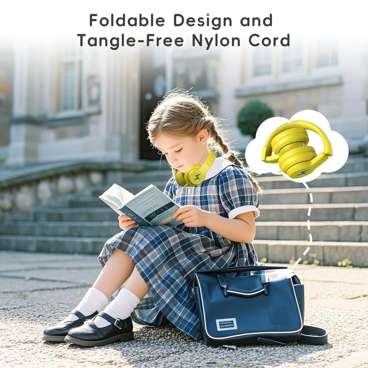 Candy Bila Wired Kids Headphones for School, Over-Ear for Boys Girls