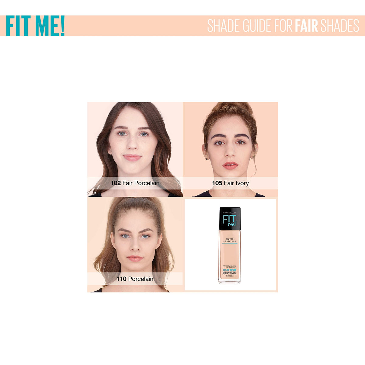 Maybelline Fit Me Matte + Poreless Liquid Oil-Free Foundation Makeup, Sun Beige, 1 Count (Packaging May Vary)