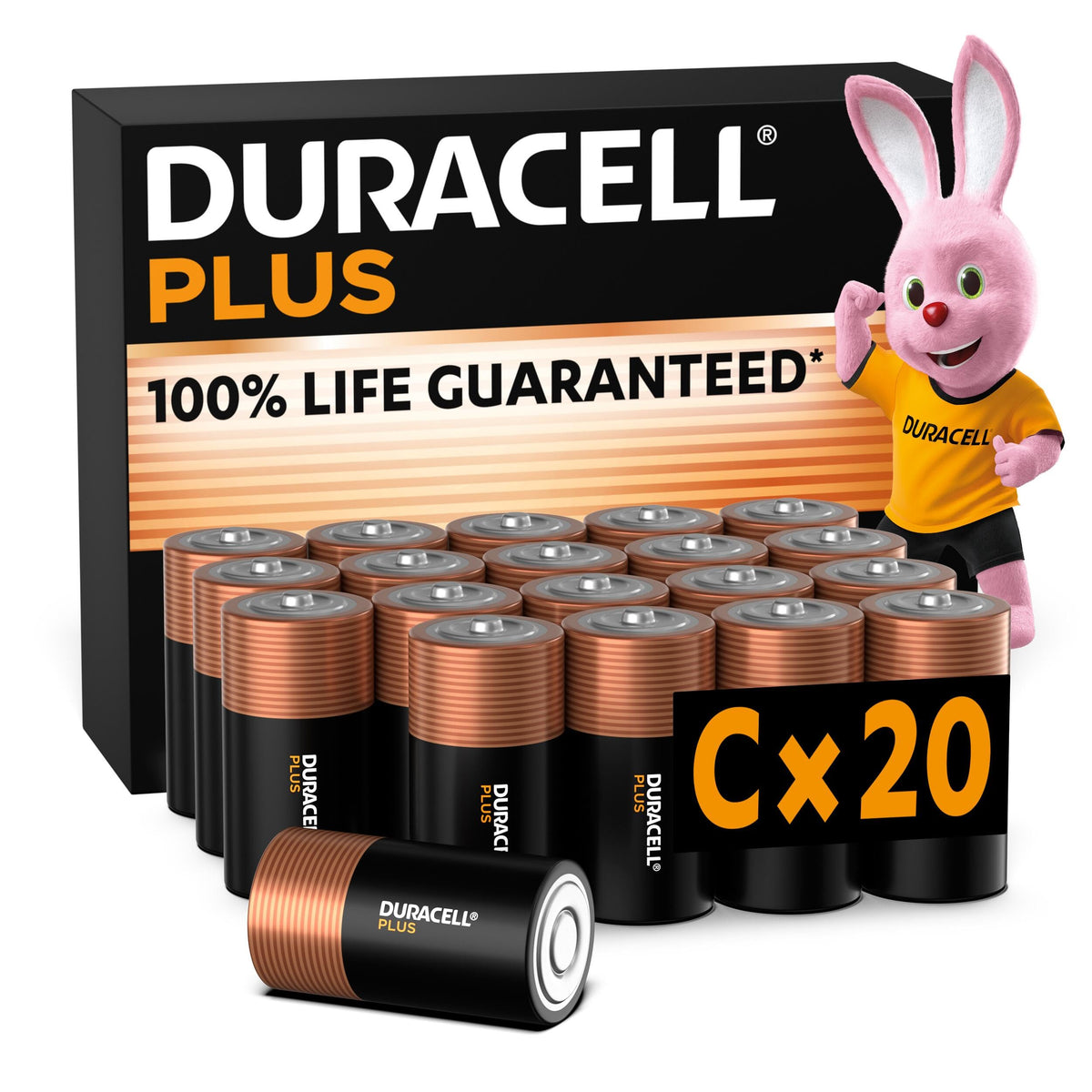 DURACELL Plus D Alkaline Batteries (4 Pack) 1.5V, LR20