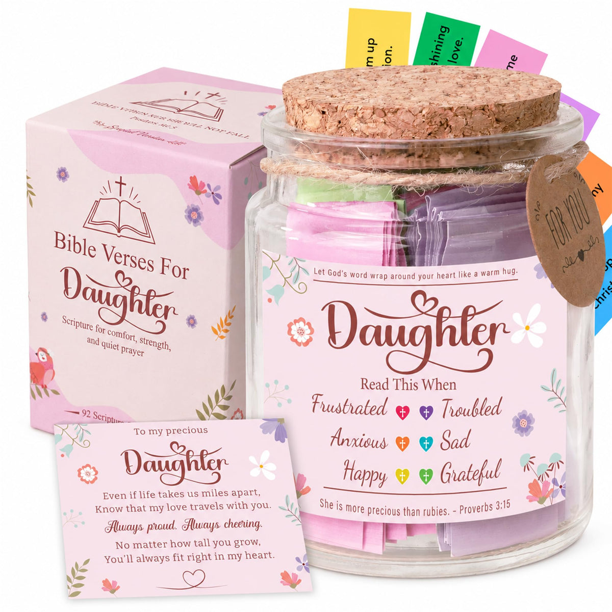 Read This When Bible Verses Jar – Birthday Gifts for Women, Christian Gifts, Christmas Gift for Women, Gift for Mom from Daughter