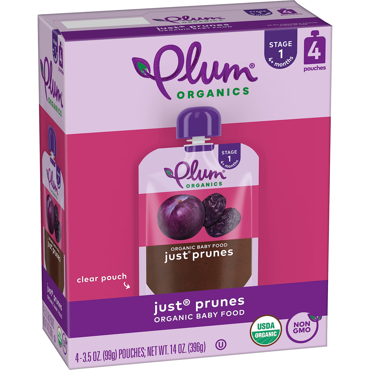 Plum Organics Stage 1 Organic Baby Food Pouch - Just Mangos, 12 Pack