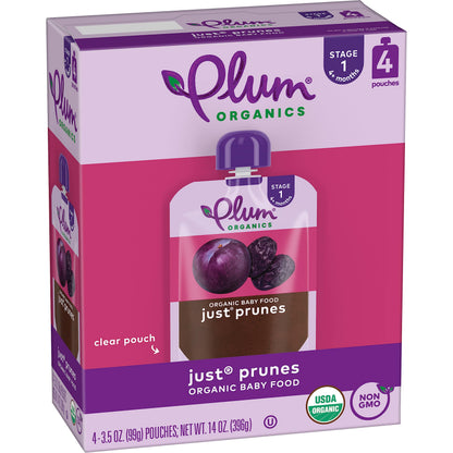 Plum Organics Stage 1 Organic Baby Food Pouch - Just Mangos, 12 Pack