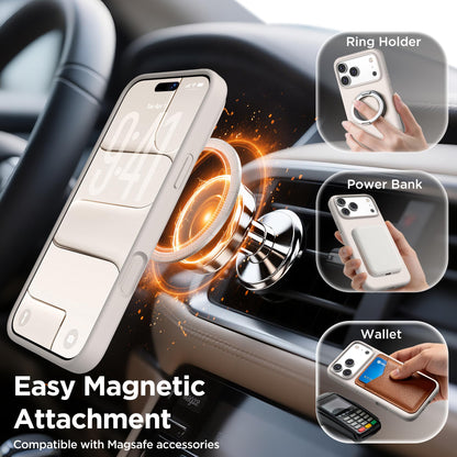 Magnetic for iPhone 18 Pro /17 Pro Case Silicone, Wine Red