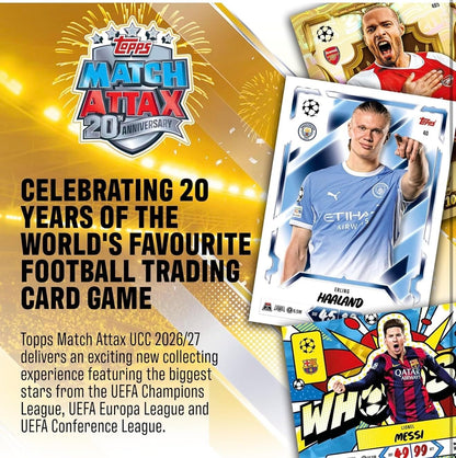 Topps Match Attax 26/27 – Mega Multipack 2027 35 Trading Soccer Cards 4 Boosters + 3 Limited Editions