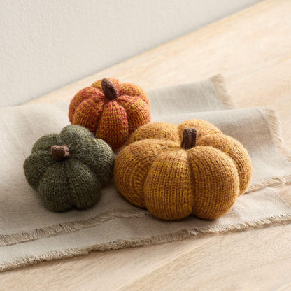 Mini Knit Pumpkins Set of 5, Fall Décor (Autumn Set)