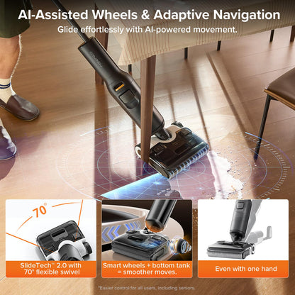 roborock F25 ALT Wet Dry Vacuum Mop Combo with Self-Propelled Assist Wheels