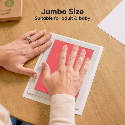 4pk Inkless Baby Hand and Footprint Kit, Mess Free Ink Pads (Jet Black, R)