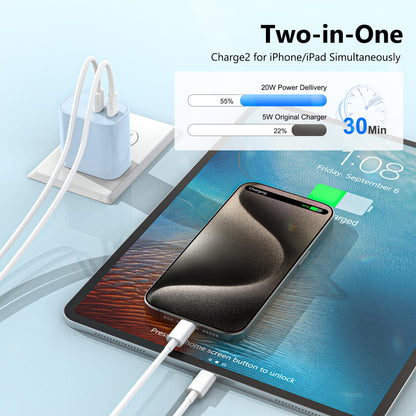 USB C Charger Block 3 Pack, Dual Port 20W Fast Wall Plug