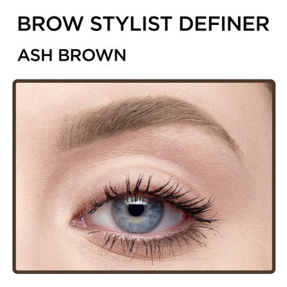 L'Oreal Paris Makeup Brow Stylist Definer Waterproof Eyebrow Pencil, Ultra-Fine Mechanical Pencil, Draws Tiny Brow Hairs and Fills in Sparse Areas and Gaps, Dark Brunette, 0.11 Ounce (Pack of 2)