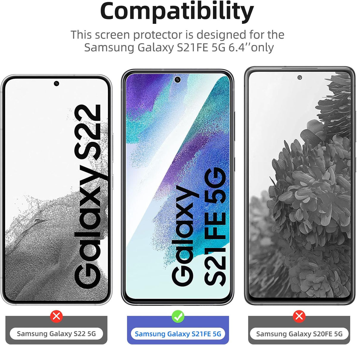NEW'C for Samsung Galaxy S23 6.1" (SM-S911),Screen Protector Tempered Glass