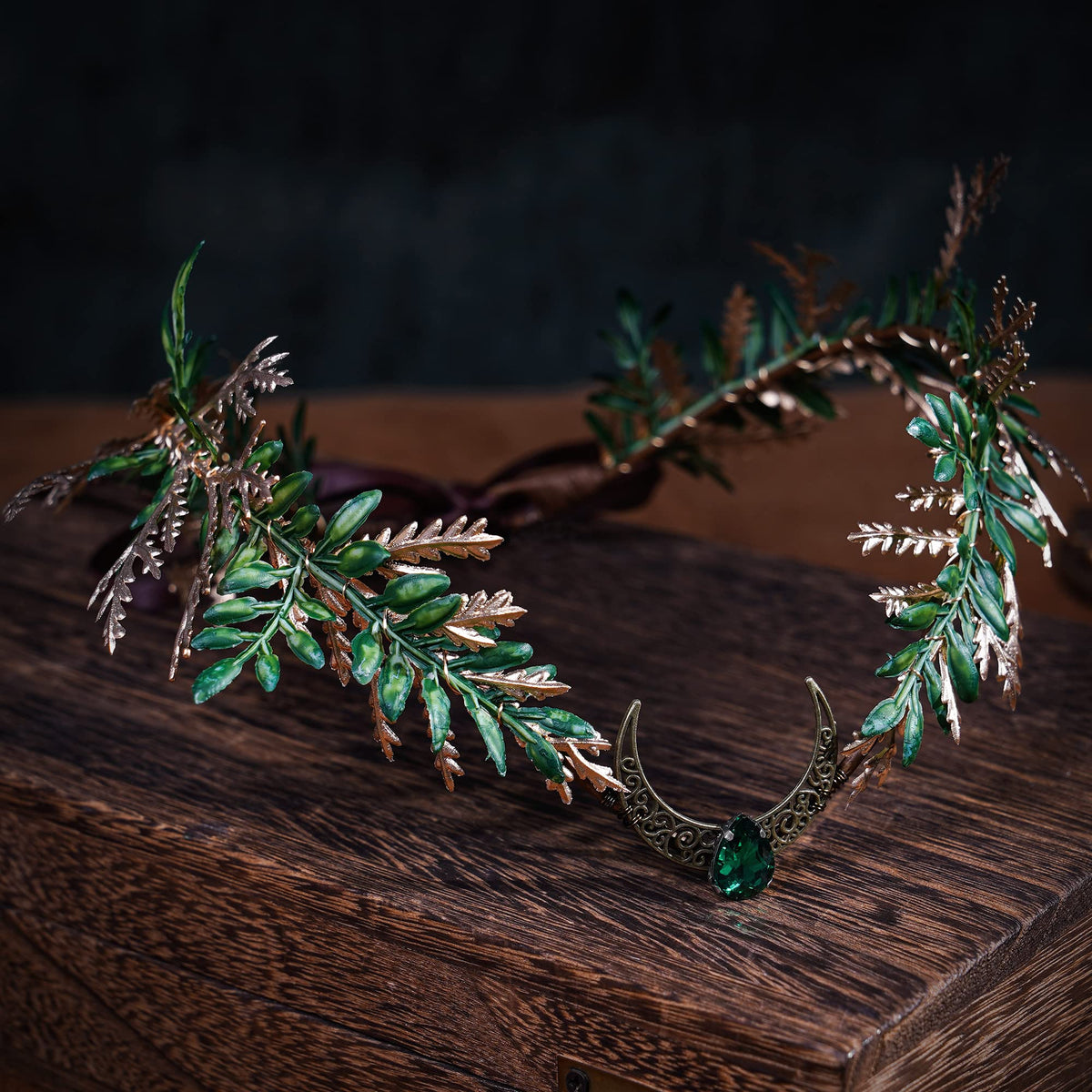 MOSTORY Renaissance Fairy Flower Crown, Woodland Elf Crown Headpiece