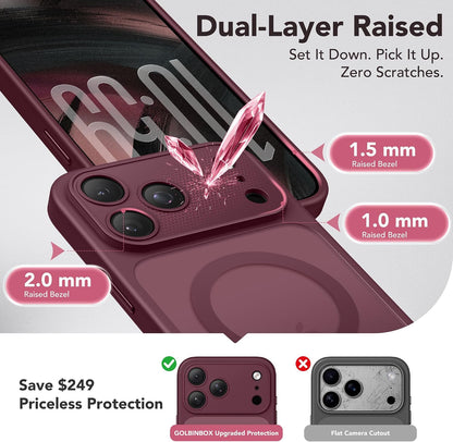 Magnetic Shockproof for iPhone 18 Pro & iPhone 17 Pro Case, Sunset Orange