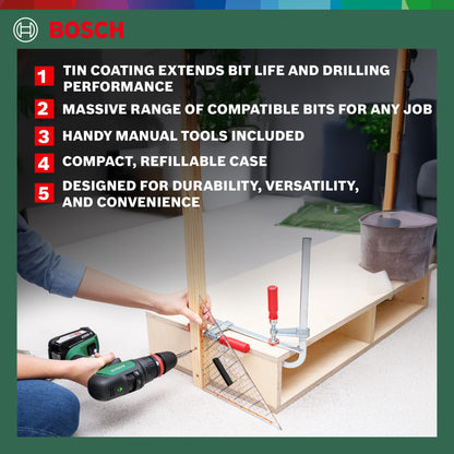 Bosch Accessories 34-piece Screwdriver/Drill bit Set (for Wood, Metal and Stone, Accessories for Drill Drivers)