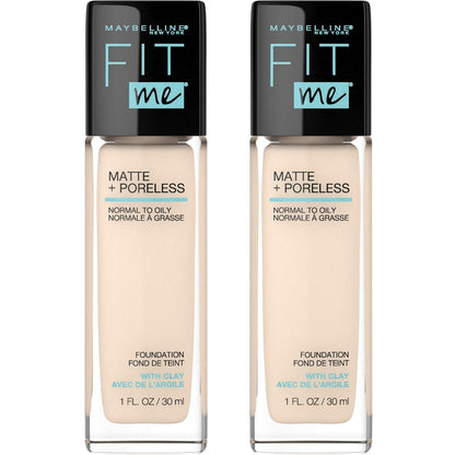 Maybelline Fit Me Matte + Poreless Liquid Oil-Free Foundation Makeup, Sun Beige, 1 Count (Packaging May Vary)