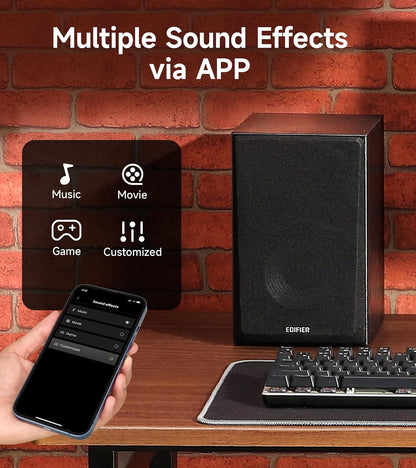 Edifier R990BT 2.0 Active Multimedia Speakers - Bluetooth Bookshelf Speakers - Powered Studio Monitor Speaker - MDF Enclosure - 24W RMS (Pair)
