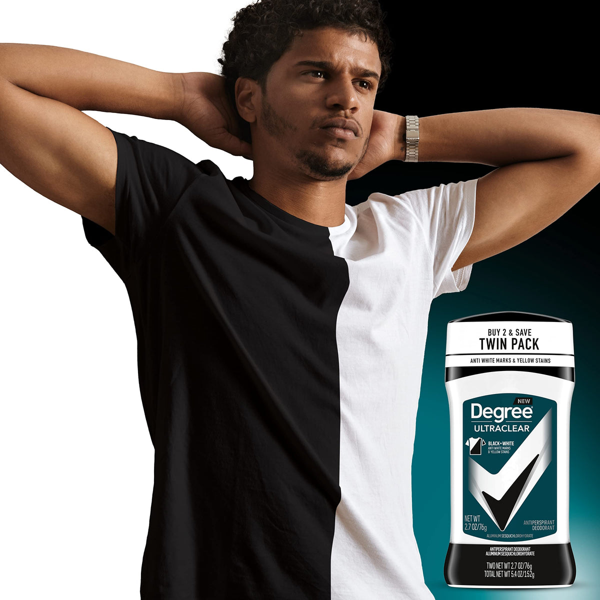 Degree Men UltraClear Antiperspirant Deodorant, 2 Count, 2.7 oz
