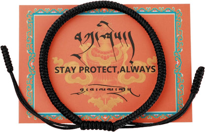 Authentic blessed Tibetan monks handmade Dorje Knot protection bracelet for women and men with a talisman