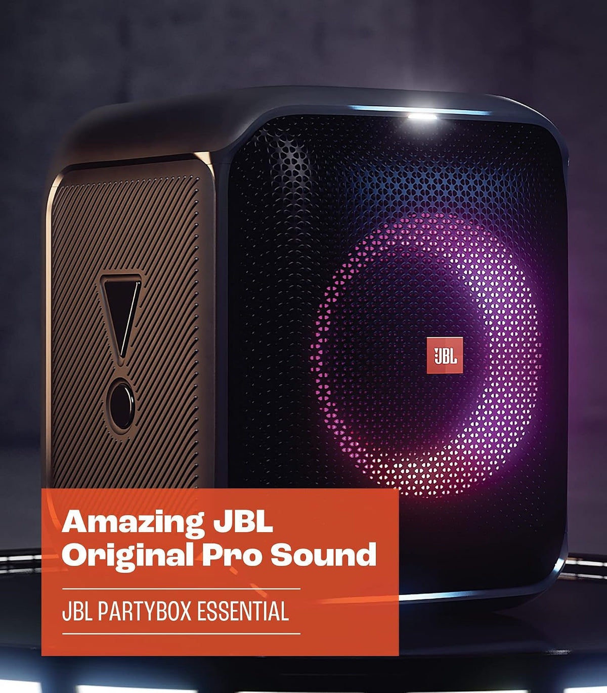 JBL Partybox Encore Essential: 100W Sound, Built-in Dynamic Light Show, and Splash Proof Design, Black