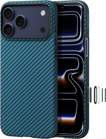 pitaka for iPhone 18 Pro Case 6.3" with Caseless Feeling, Abyss Blue