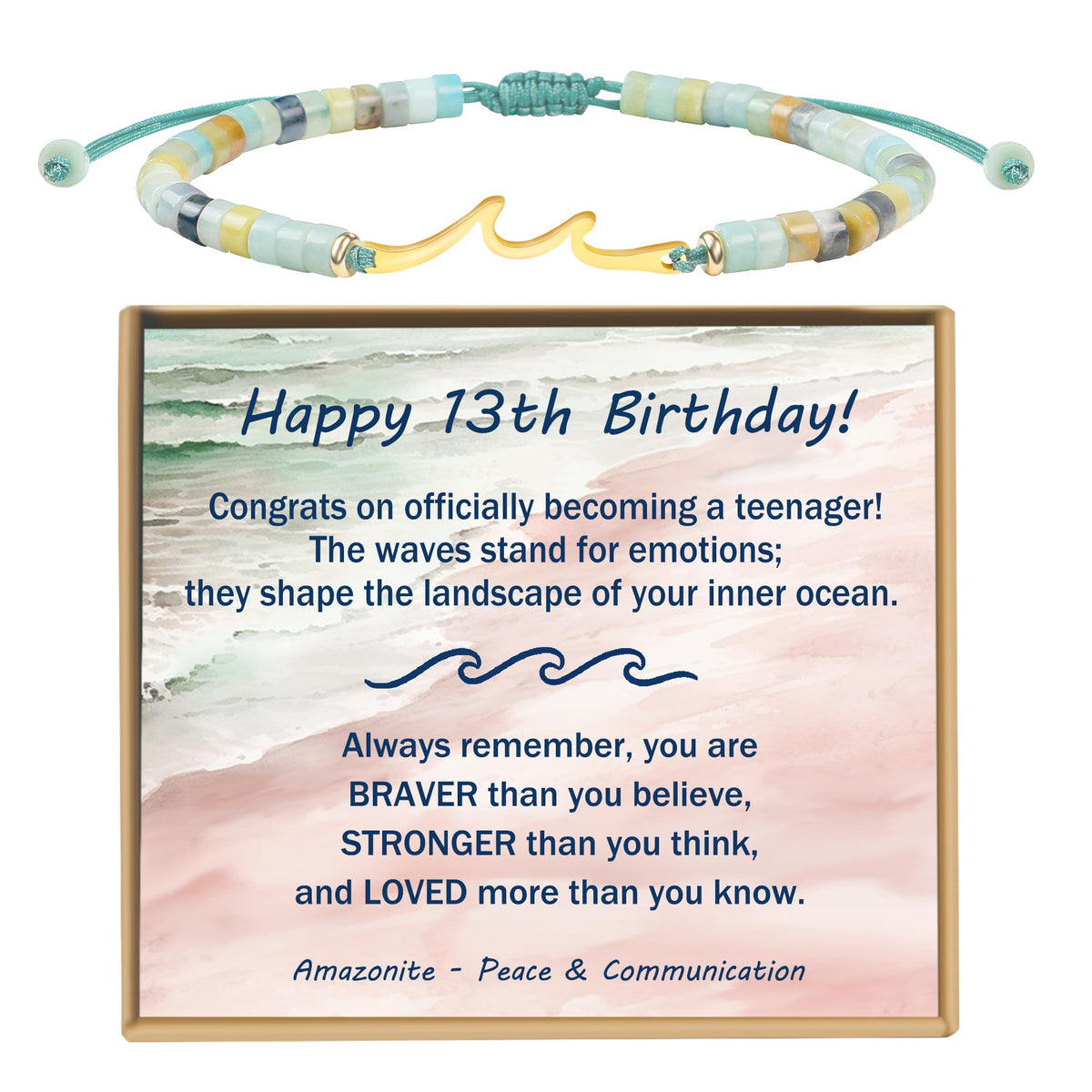 13th 16th 18th 40th 50th 60th Birthday Gifts Wave Birthday Bracelet