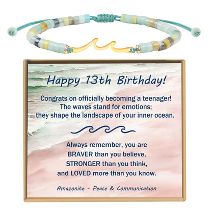13th 16th 18th 40th 50th 60th Birthday Gifts Wave Birthday Bracelet