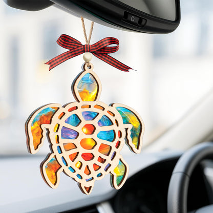 Sea Turtle Gift for Women, Mom & Daughter Christmas Ornament with Card