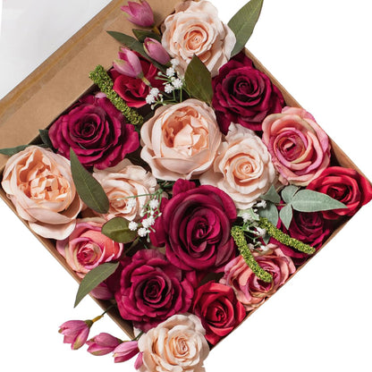 Fall Artificial Flowers DIY Bouquet Combo Faux Rose for Home Decor