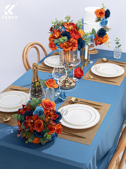Fall Artificial Flowers DIY Bouquet Combo Faux Rose for Home Decor