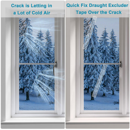 Draft Excluder Tape for Windows Doors, Removable Weather Seal, 3.5cm x 10m