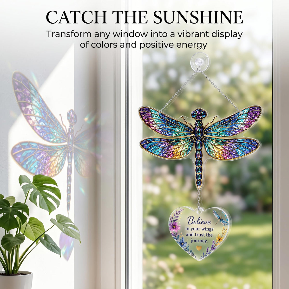 4" Acrylic Sea Turtle Suncatcher for Windows, Inspirational Gift for Women