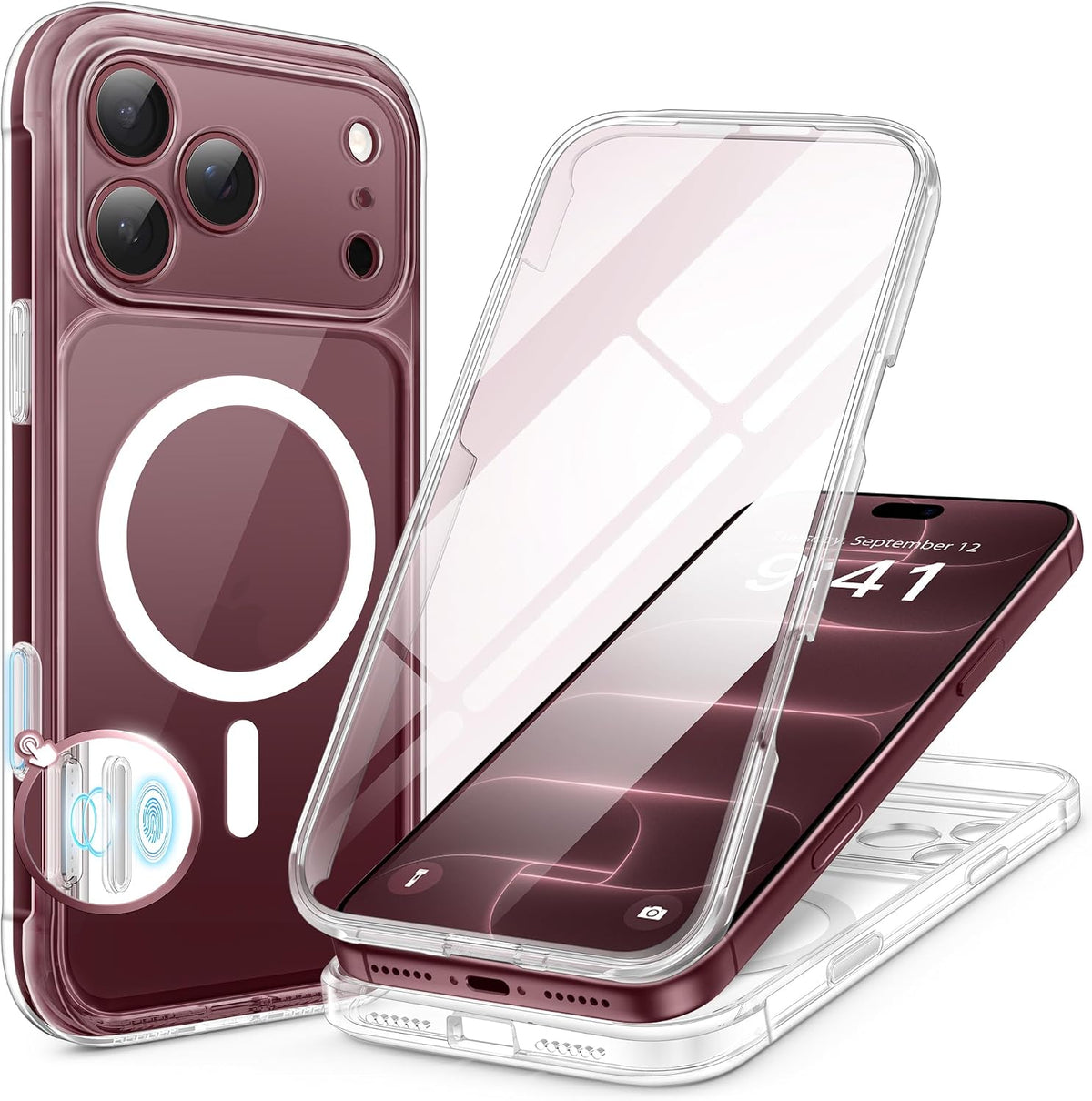 BERFY for iPhone 16 Pro Max Case, Fit for MagSafe
