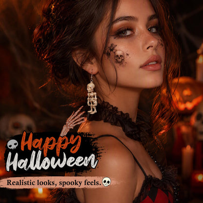 Halloween 3D Skeleton Skull Earrings BOO Ghost Earrings for Women