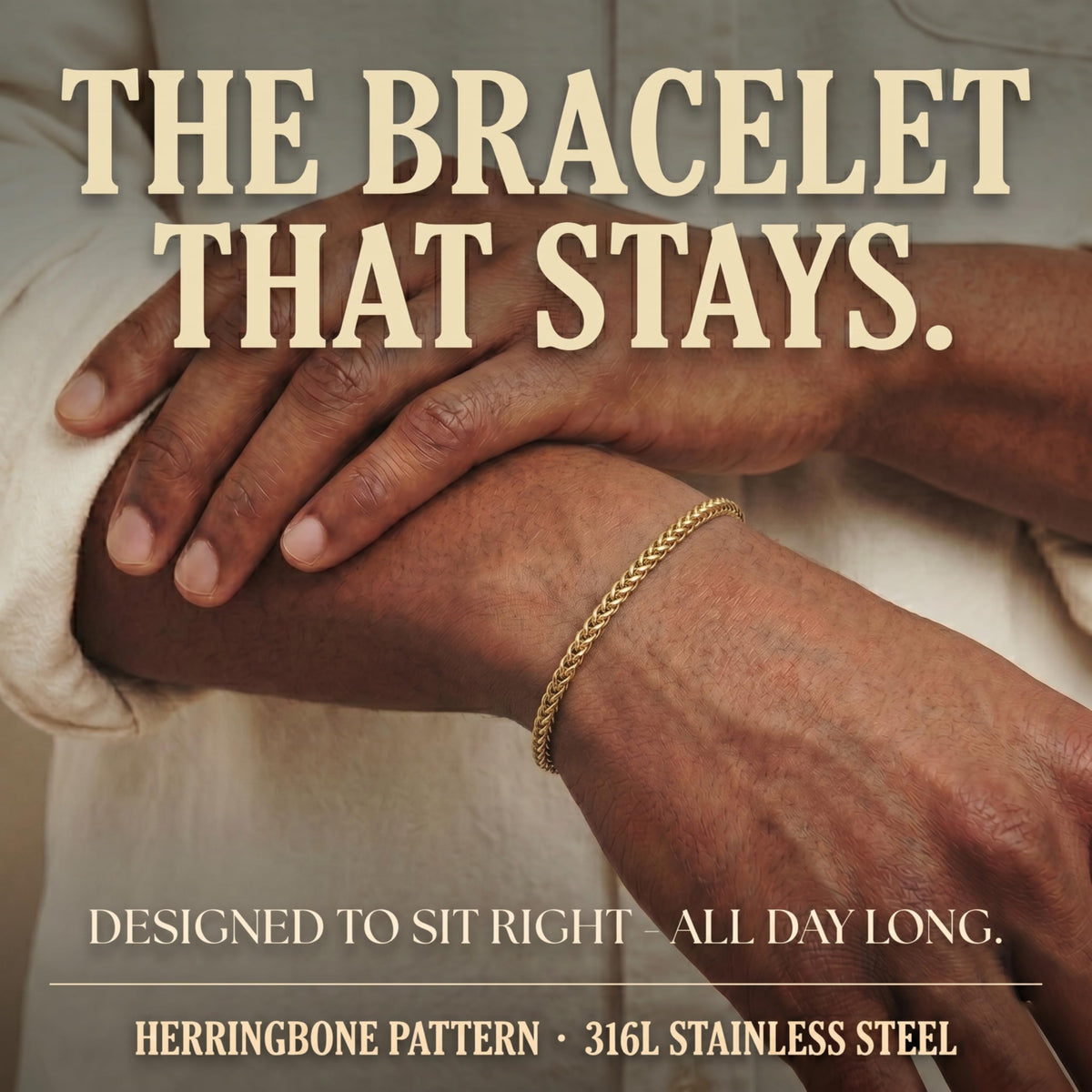 Galis Mens Bracelet - Stainless Steel, Non Tarnish Rope Chain Bracelets, Stylish Fathers Day Gift for Dad, Husband, Boyfriend.