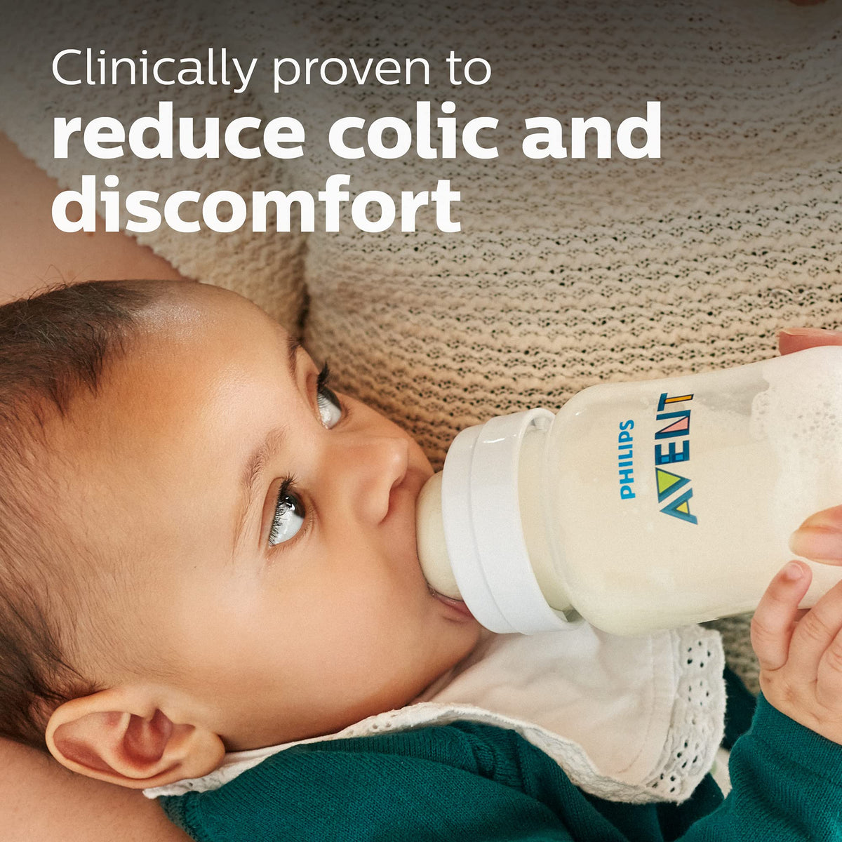 Philips Avent Anti-Colic Baby Bottle with AirFree Vent, Slow Flow, 4 oz