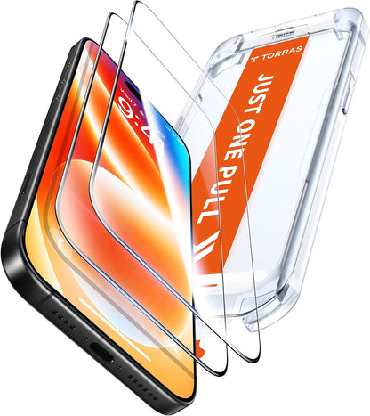 TORRAS Military-Grade Unbreakable for iPhone 18 Pro Screen Protector 2-Pack