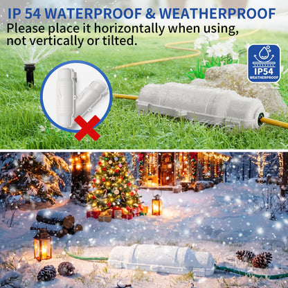 9 Pack Outdoor Extension Cord Safety Cover, Waterproof, Orange